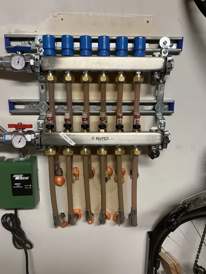 Plumber performing Gas Line Installation at a residential property in New Sewickley